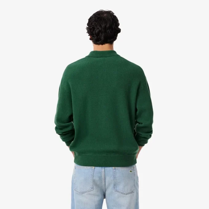 Men’s Relaxed Fit Wool Polo Sweater