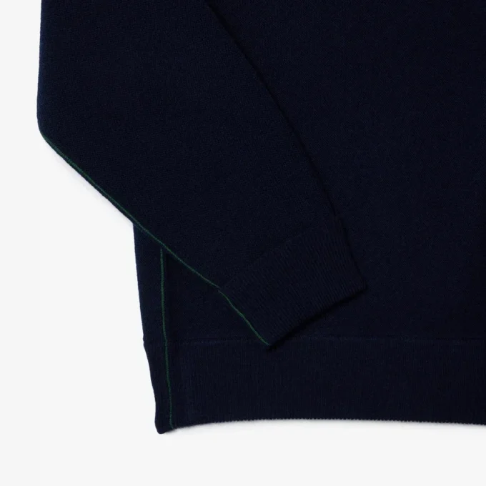 Men’s Relaxed Fit Wool Polo Sweater