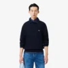 Men’s Ribbed Cotton Polo Collar Sweatshirt
