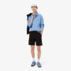 Men’s Ribbed Cotton Polo Collar Sweatshirt