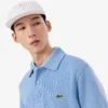 Men’s Ribbed Cotton Polo Collar Sweatshirt