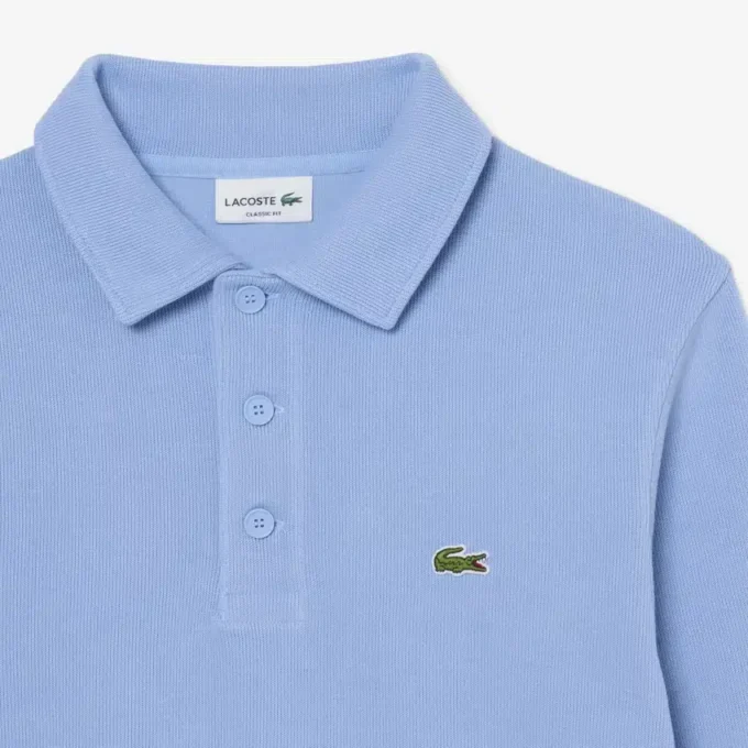 Men’s Ribbed Cotton Polo Collar Sweatshirt