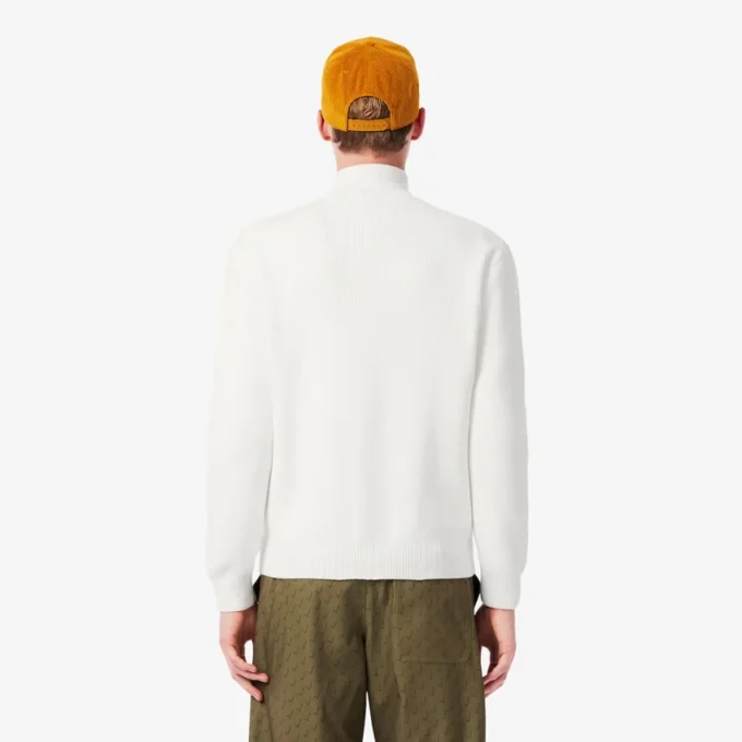 Men’s Ribbed Knit Zip-Up Golf Sweater