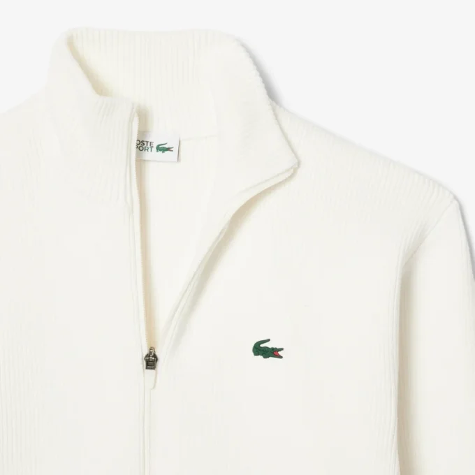 Men’s Ribbed Knit Zip-Up Golf Sweater