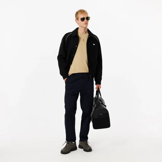 Men’s Ribbed Neck Petit Piqua T-Shirt