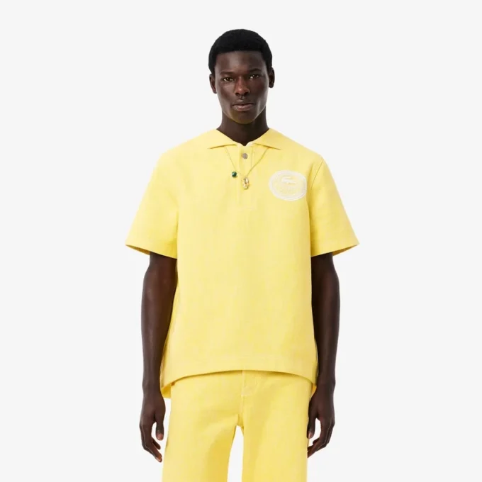 Men’s Runway Oversized Denim Polo