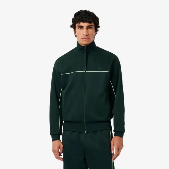Men’s Satin Effect Zip-Up Fleece Sweatshirt