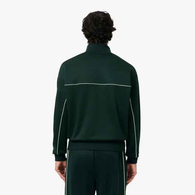Men’s Satin Effect Zip-Up Fleece Sweatshirt