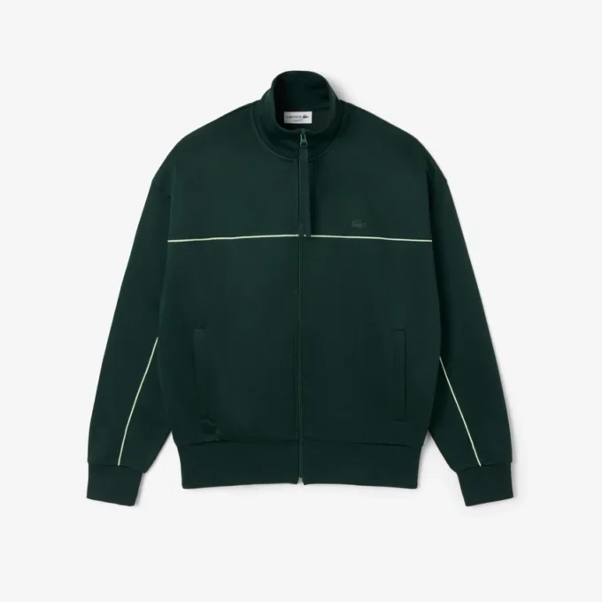 Men’s Satin Effect Zip-Up Fleece Sweatshirt