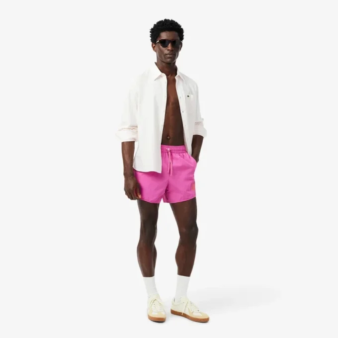 Men’s Short Badge Accent Swim Trunks