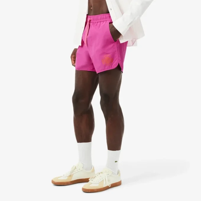Men’s Short Badge Accent Swim Trunks
