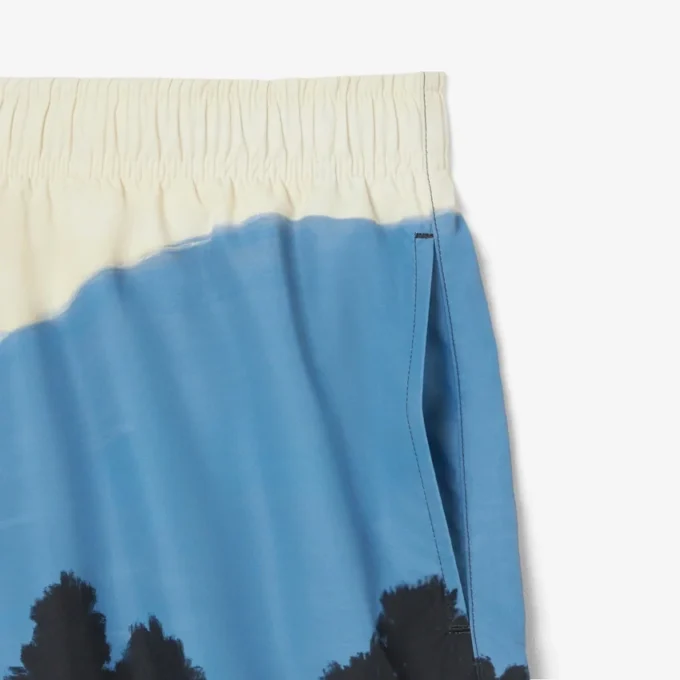 Men’s Short Landscape Print Swim Trunks