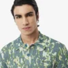 Men’s Short Sleeve Graphic Print Polo Collar Sweater