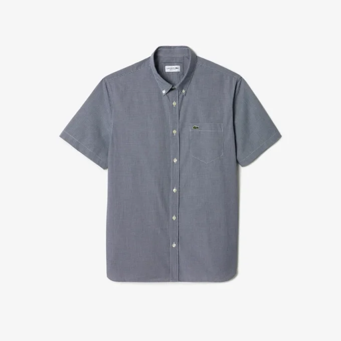 Men’s Short Sleeve Regular Fit Gingham Shirt