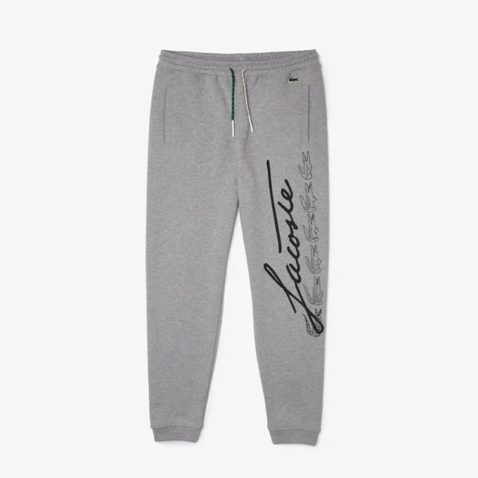 Men’s Signature & Croc Print Cotton Fleece Sweatpants
