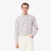 Men’s Slim Fit Stretch Plaid Shirt