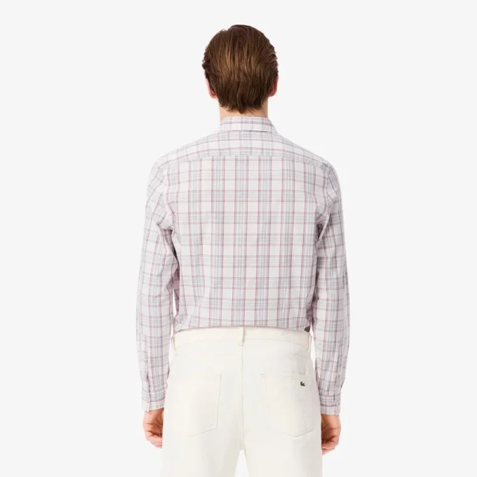 Men’s Slim Fit Stretch Plaid Shirt