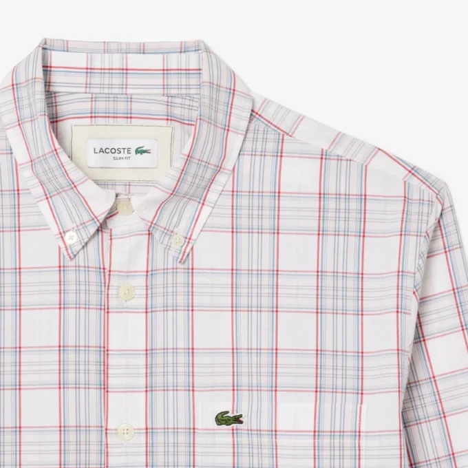 Men’s Slim Fit Stretch Plaid Shirt
