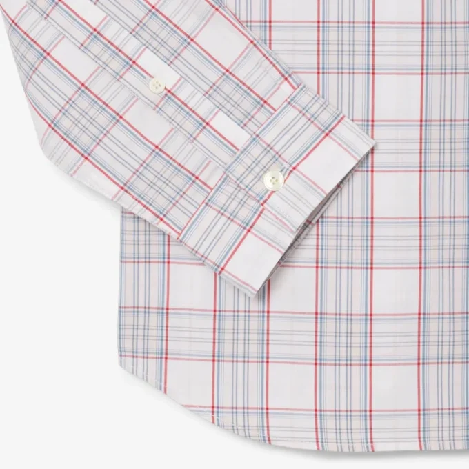 Men’s Slim Fit Stretch Plaid Shirt