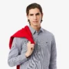 Men’s Slim Fit Striped Stretch Button Down Shirt