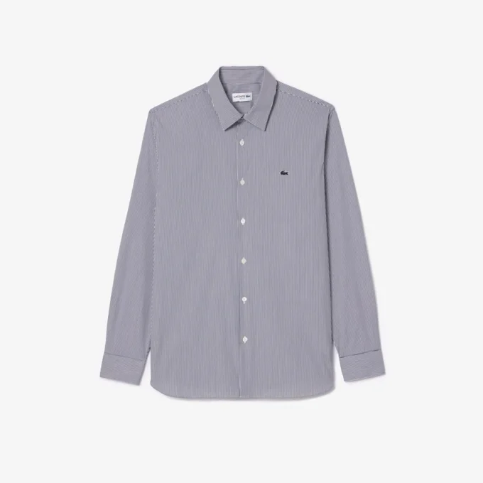 Men’s Slim Fit Striped Stretch Button Down Shirt