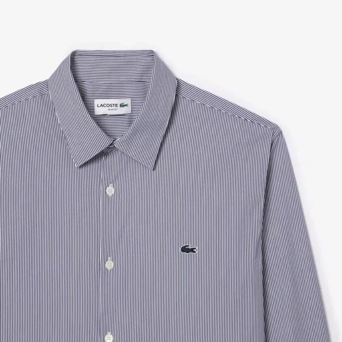 Men’s Slim Fit Striped Stretch Button Down Shirt