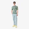 Men’s Straight Cut Print Motif Denim Jeans