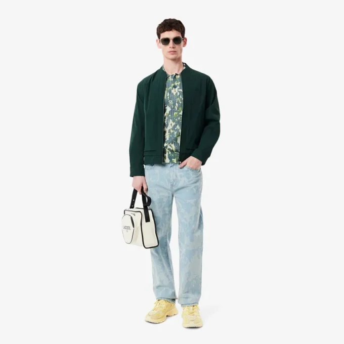 Men’s Straight Cut Print Motif Denim Jeans