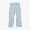 Men’s Straight Cut Print Motif Denim Jeans
