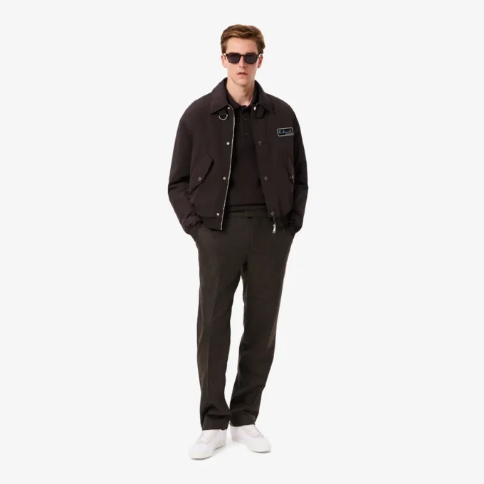 Men’s Straight Fit Chevron Wool Pants