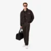 Men’s Straight Fit Chevron Wool Pants