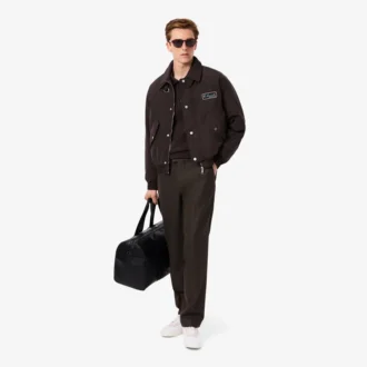 Men’s Straight Fit Chevron Wool Pants