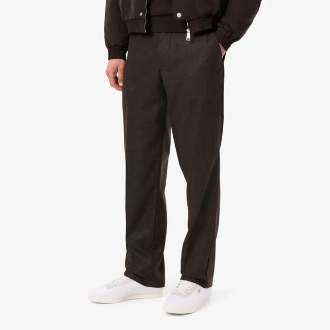 Men’s Straight Fit Chevron Wool Pants