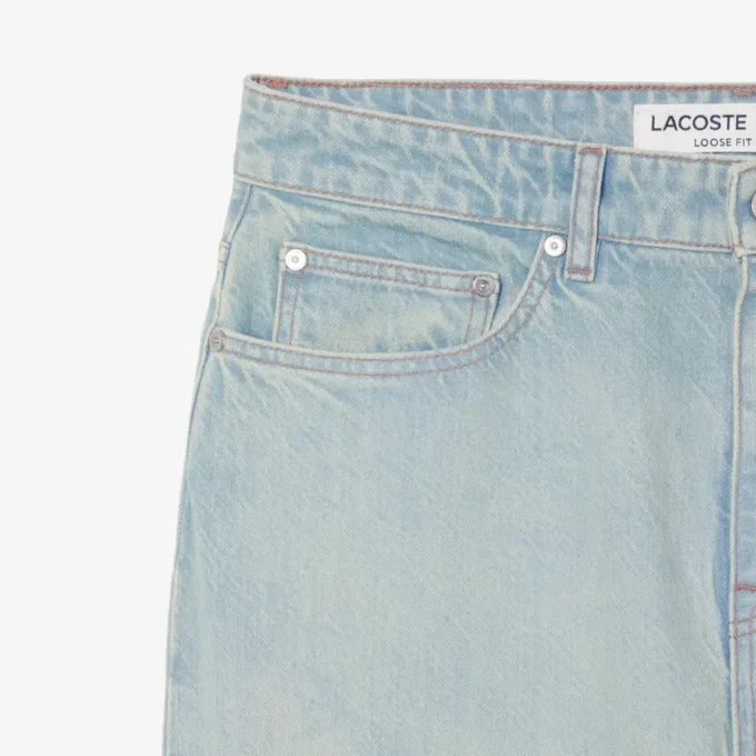 Men’s Straight Fit Landscape Motif Denim Jeans