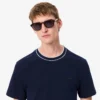 Men’s Stretch Piqua Striped Collar T-Shirt