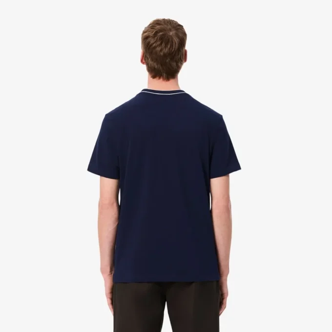 Men’s Stretch Piqua Striped Collar T-Shirt