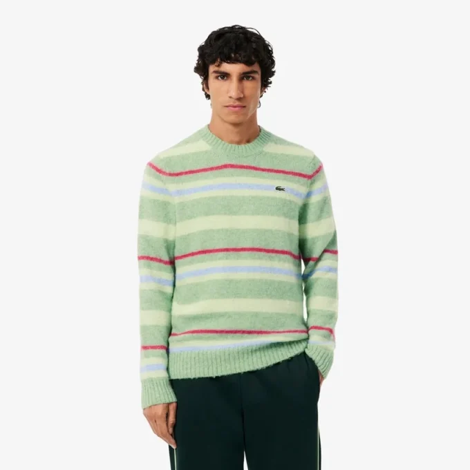 Men’s Striped Alpaca Wool Sweater