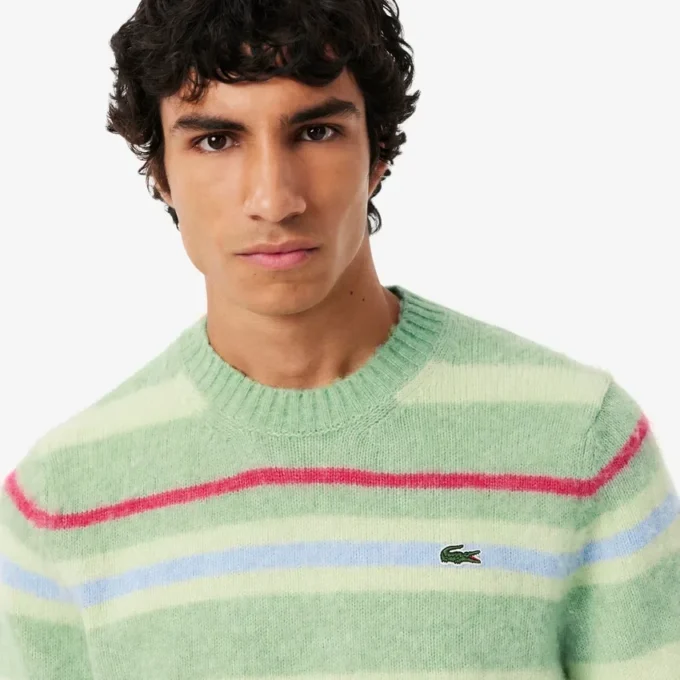 Men’s Striped Alpaca Wool Sweater