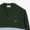 Men’s Striped Wool V-Neck Sweater