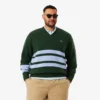 Men’s Striped Wool V-Neck Sweater