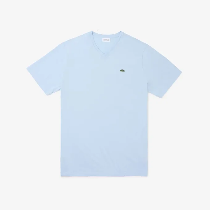 Men’s Tall Fit Ribbed V-Neck Cotton T-Shirt