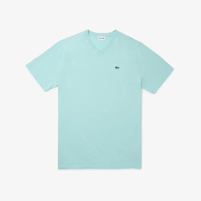 Men’s Tall Fit Ribbed V-Neck Cotton T-Shirt