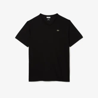 Men’s Tall Fit Ribbed V-Neck Cotton T-Shirt