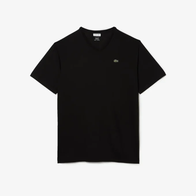 Men’s Tall Fit Ribbed V-Neck Cotton T-Shirt