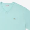 Men’s Tall Fit Ribbed V-Neck Cotton T-Shirt
