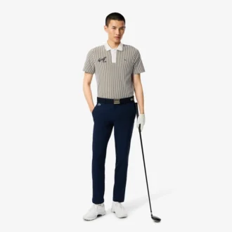 Men’s Thermo-Regulating Striped Golf Polo