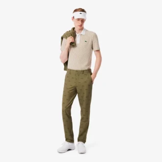 Men’s Thermo-Regulating Striped Golf Polo