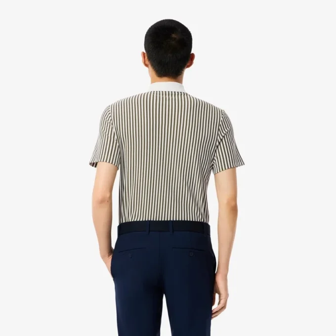 Men’s Thermo-Regulating Striped Golf Polo