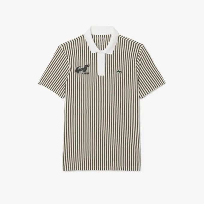 Men’s Thermo-Regulating Striped Golf Polo