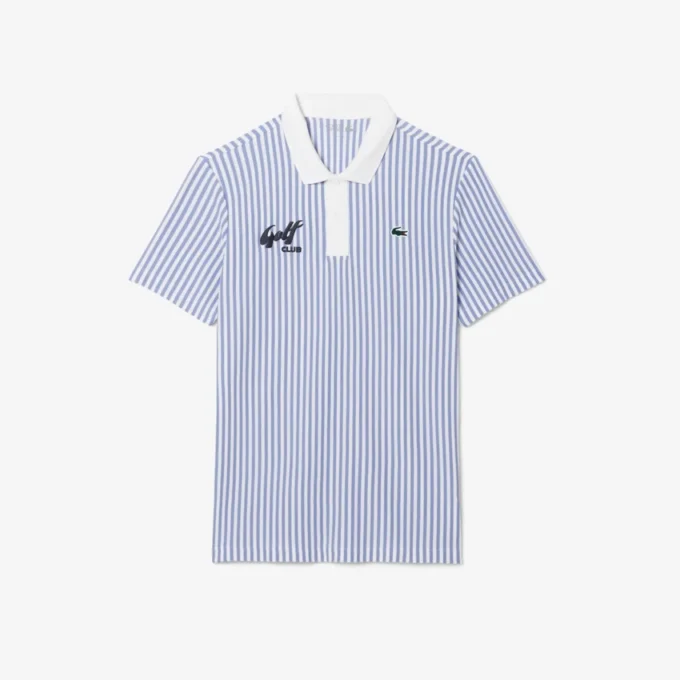 Men’s Thermo-Regulating Striped Golf Polo